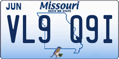 MO license plate VL9Q9I