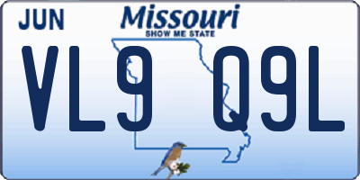 MO license plate VL9Q9L