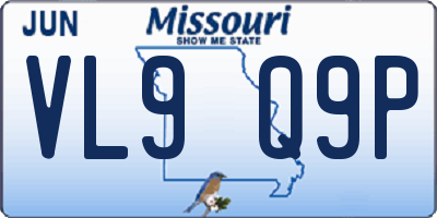 MO license plate VL9Q9P