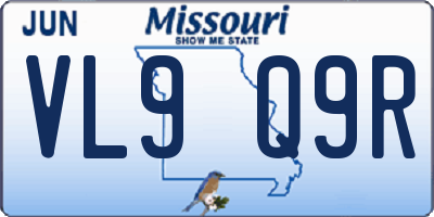 MO license plate VL9Q9R