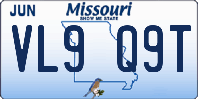 MO license plate VL9Q9T