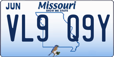 MO license plate VL9Q9Y
