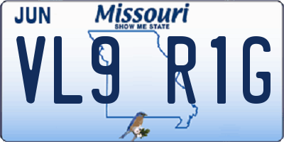 MO license plate VL9R1G
