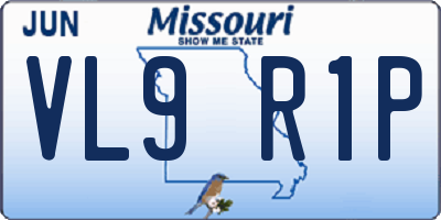 MO license plate VL9R1P