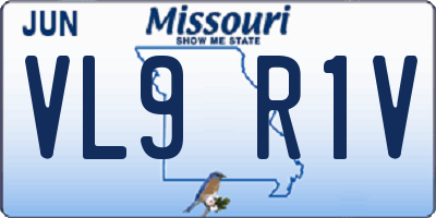 MO license plate VL9R1V