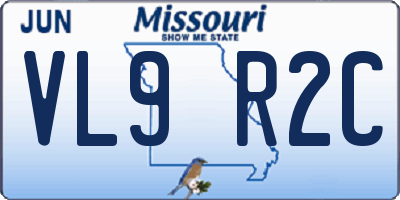 MO license plate VL9R2C