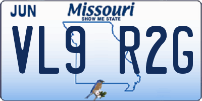 MO license plate VL9R2G