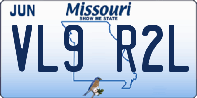 MO license plate VL9R2L
