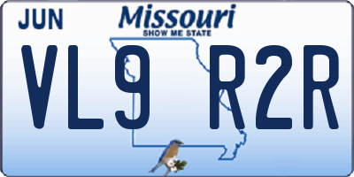 MO license plate VL9R2R