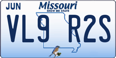MO license plate VL9R2S