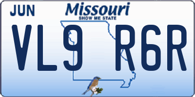 MO license plate VL9R6R