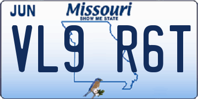 MO license plate VL9R6T