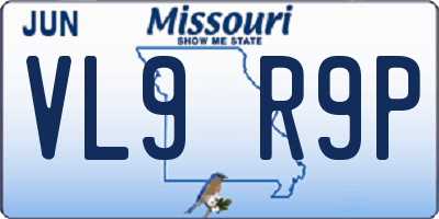 MO license plate VL9R9P