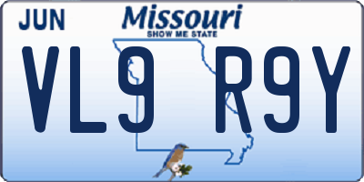 MO license plate VL9R9Y