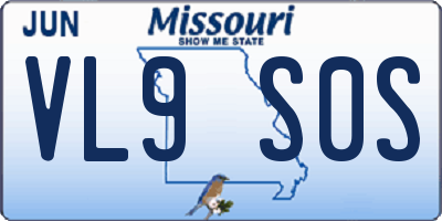 MO license plate VL9S0S
