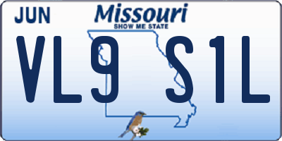 MO license plate VL9S1L