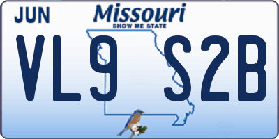 MO license plate VL9S2B