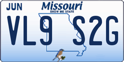 MO license plate VL9S2G