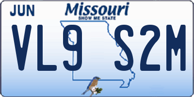 MO license plate VL9S2M