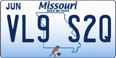MO license plate VL9S2Q