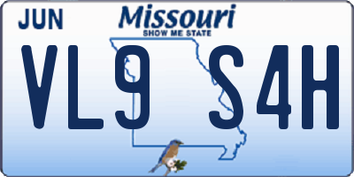 MO license plate VL9S4H