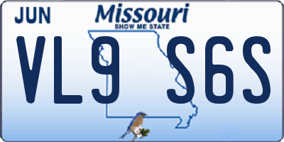 MO license plate VL9S6S