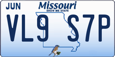 MO license plate VL9S7P