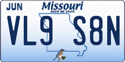 MO license plate VL9S8N