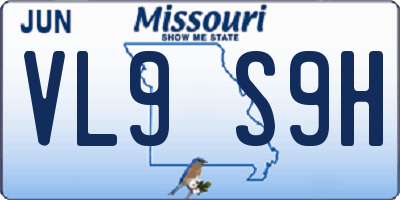 MO license plate VL9S9H