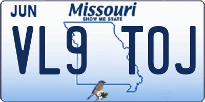 MO license plate VL9T0J