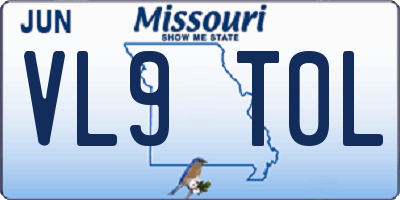 MO license plate VL9T0L