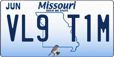 MO license plate VL9T1M