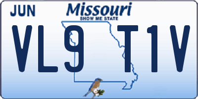 MO license plate VL9T1V