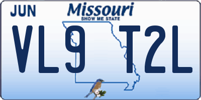 MO license plate VL9T2L