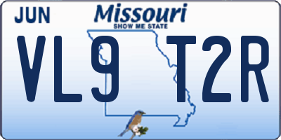 MO license plate VL9T2R