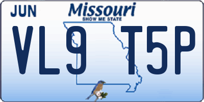 MO license plate VL9T5P