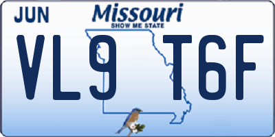 MO license plate VL9T6F
