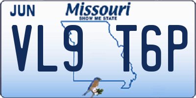 MO license plate VL9T6P