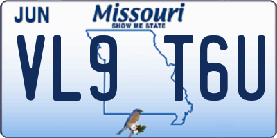 MO license plate VL9T6U
