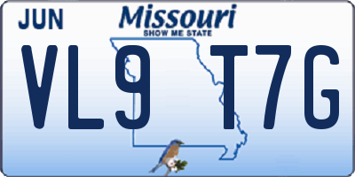 MO license plate VL9T7G