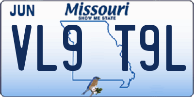 MO license plate VL9T9L