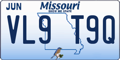 MO license plate VL9T9Q