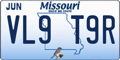 MO license plate VL9T9R