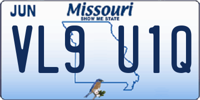 MO license plate VL9U1Q