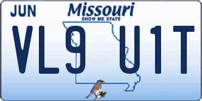 MO license plate VL9U1T