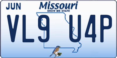 MO license plate VL9U4P