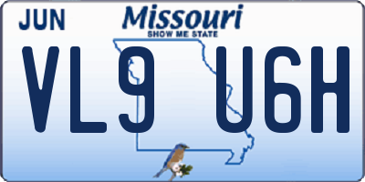 MO license plate VL9U6H