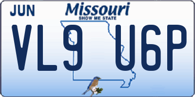MO license plate VL9U6P
