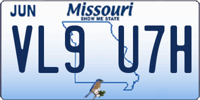 MO license plate VL9U7H