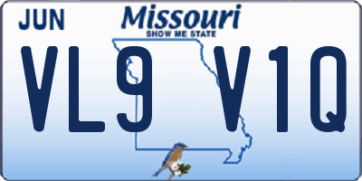 MO license plate VL9V1Q